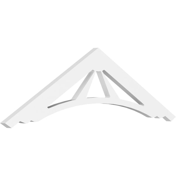 Ekena Millwork Pitch Stanford Architectural Grade PVC Gable Pediment, 36"W x 10 1/2"H x 1"P (7/12) GPP036X011X100STA - main